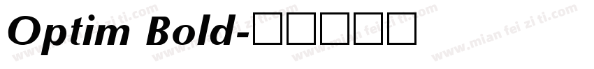 Optim Bold字体转换